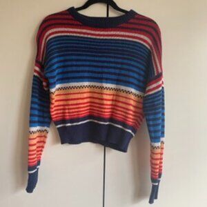 Urban Outfitters Multi Color Striped Sweater Fall Pullover Crewneck